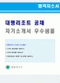 (대명리조트 합격자소서 - 공채서류) 2018년 대명레저산업 대명리조트 공채 자기소개서 합격자 샘플 1페이지