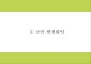 난민 정의발생원인과 문제점분석및 시리아 난민사태 사례분석과 난민 문제해결방안제언및 한국의 난민수용에 대한 나의의견 PPT 6페이지