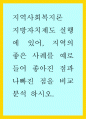 지방자치제도 실행에 있어 지역의 좋은 사례를 예로 들어 좋아진 점과 나빠진 점을 비교분석 하시오 1페이지