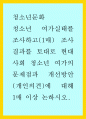 청소년문화) 청소년 여가실태를 조사하고 조사 결과를 토대로 현대사회 청소년 여가의 문제점과 개선방안(개인의견)에 대해 논하시오 1페이지