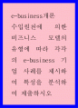 수입원천에 의한 비즈니스 모델의 유형에 따라 각각의 e-business 기업 사례를 제시하여 특성을 분석하여 제출하시오 1페이지