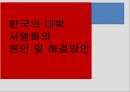한국의 대학서열화 대학서열화 학벌주의 서열화란 사립대학 해결방안 대학서열화 문제 1페이지