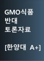 GMO식품 반대 | 유전자변형식품 반대 [GMO 금지하라] 찬반 토론자료 한양대 A+ 1페이지