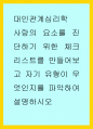 대인관계심리학 ) 사랑의 요소를 진단하기 위한 체크리스트를 만들어보고 자기 유형이 무엇인지를 파악하여 설명하시오 1페이지