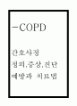 COPD 간호사정과 COPD 정의 증상 진단과 COPD 예방과 치료법 분석 1페이지