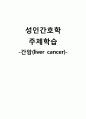 성인간호학 간암 주제학습 (질환, 검사/수술명, 환자간호, 약물, 약물요법) 1페이지