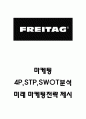 프라이탁 마케팅 4P전략과 STP,SWOT분석 및 프라이탁 새로운 마케팅전략 제시 1페이지