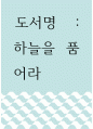 감상문 ) 도서명 하늘을 품어라 1페이지