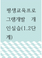 평생교육프로그램개발 ) 평생교육프로그램개발 개인실습(1,2단계) 1페이지