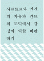 비판 ) 사르트르와 인간의 자유와 칸트의 도덕에서 감정의 역할 비판하기 1페이지