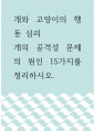 개와 고양이의 행동 심리 ) 개의 공격성 문제의 원인 15가지를 정리하시오 1페이지