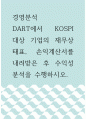 경영분석 ) DART에서 KOSPI 대상 기업의 재무상태표, 손익계산서를 내려받은 후 수익성 분석을 수행하시오 1페이지