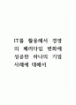 IT를 활용해서 경영의 패러다임 변화에 성공한 하나의 기업 사례에 대해서 1페이지