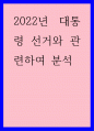 분석) 2022년 대통령 선거와 관련하여 분석 1페이지