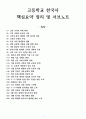 고등학교 한국사 핵심요약 정리 및 서브노트 1페이지