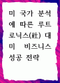 [ 미 국가 분석에 따른 루트로닉스 대미 비즈니스 성공 전략 ] 1페이지