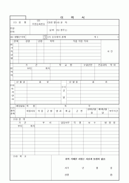 이력서(공무원)