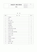 HACCP(위해요소중점관리기준)기준서 자체제작 완성본 (텍스트파일) 4페이지