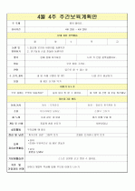 (어린이집 5세) 4월 주간보육계획안 4페이지