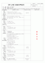 ★★★★★[2011년 12월][완벽평가인증] 어린이집 일일보육일지 49페이지