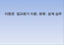 이중관 열교환기 이론, 분류, 설계 실무 - 열전달 이론, 열교환기의 분류, Shell & Tube 열교환기, Thermal Rating, 설계 값, 효율 계산.pptx 1페이지