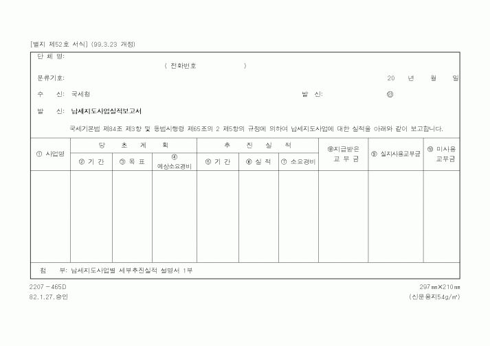 (국세청)납세지도사업실적보고서1