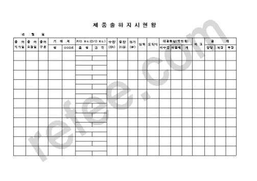 제품출하지시현황