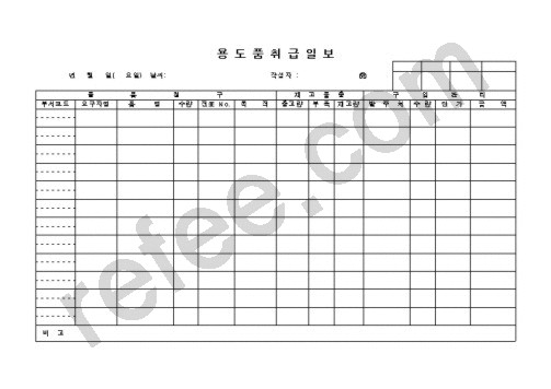 용도품취급일보