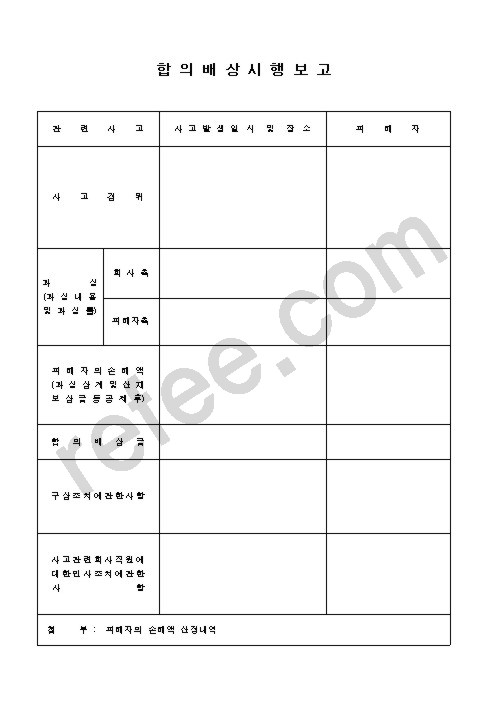 합의배상시행보고