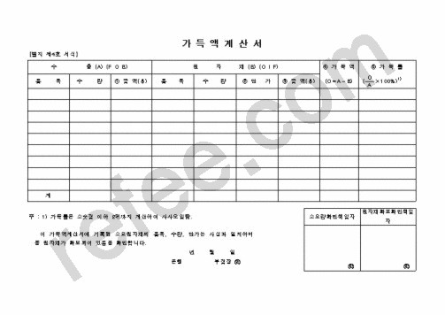 가득액계산서