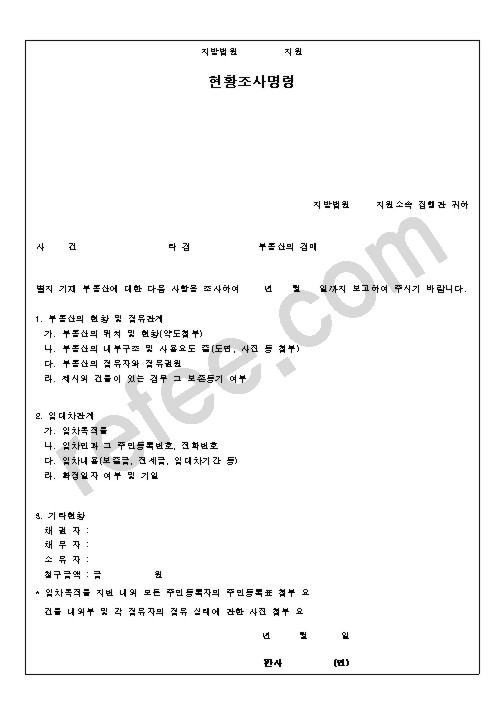 현황조사명령