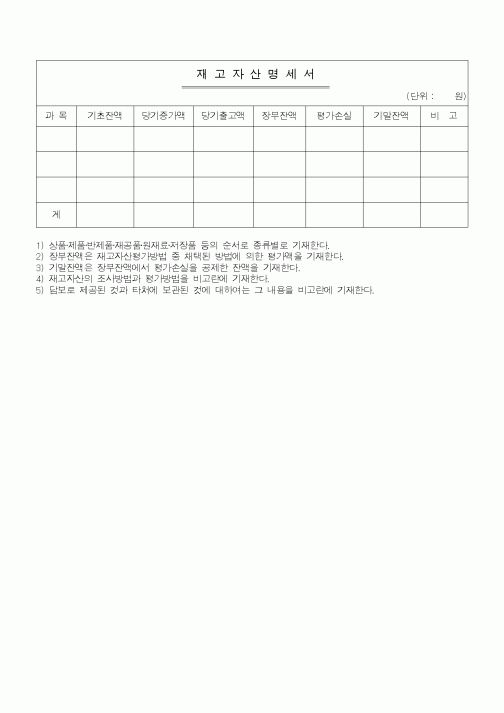 (경리)재고자산명세서2
