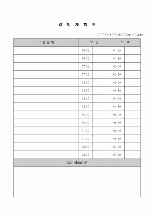 (총무)일일계획표