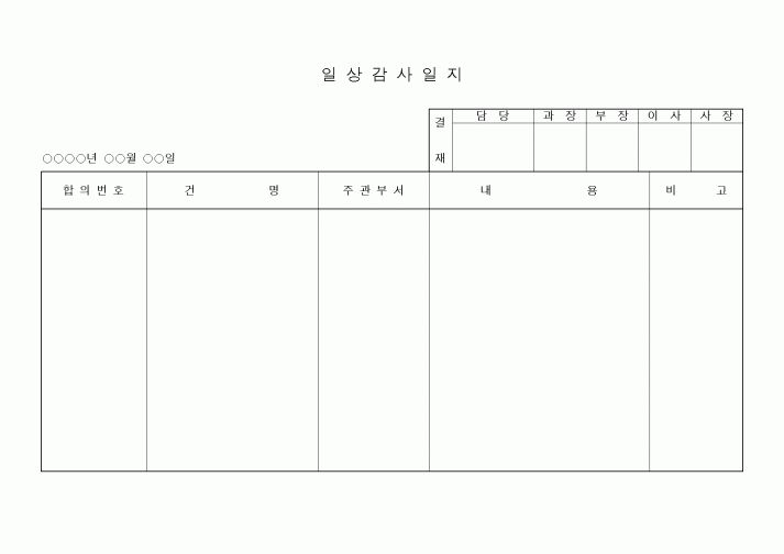 (경영)일상감사일지 