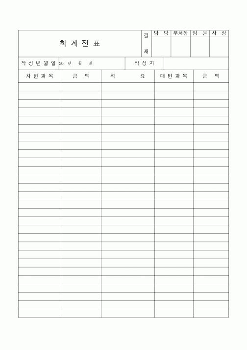 (세무/회계)회계전표