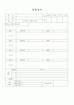 (판매/영업)영업일지2