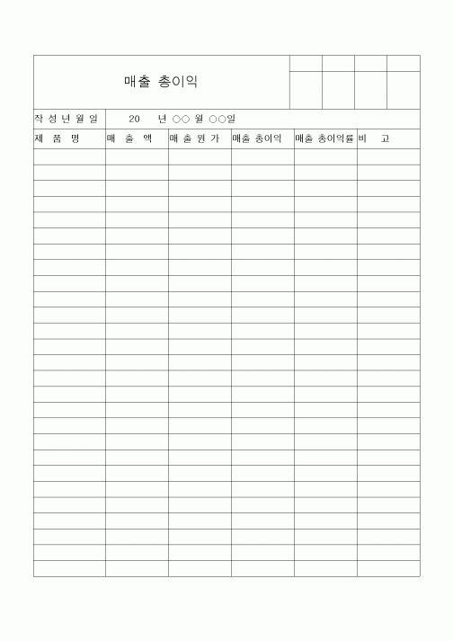 (세무/회계)매출 총이익 