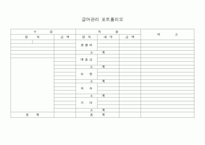 (세무/회계)급여관리 포트폴리오