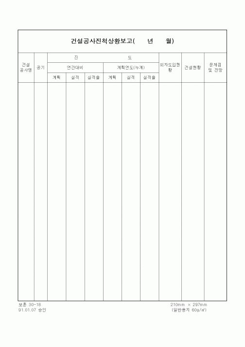 (건설관계법규)건설공사진척상황보고