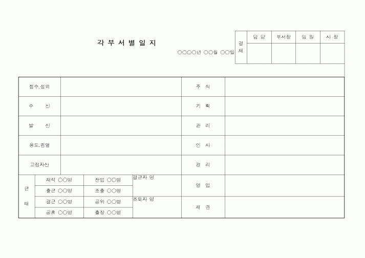 (총무)각부서별일지