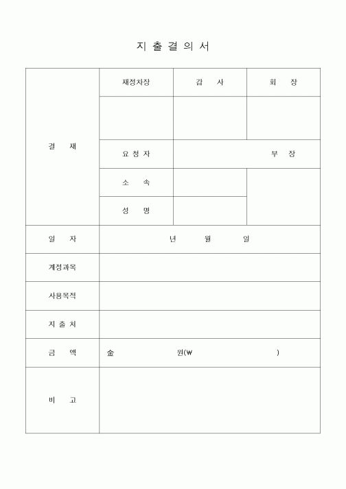 (제례서식)지출결의서3(교회)