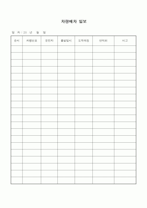 (총무)차량 배차일보