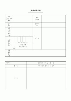 (특수/보육/유치원)유아관찰기록