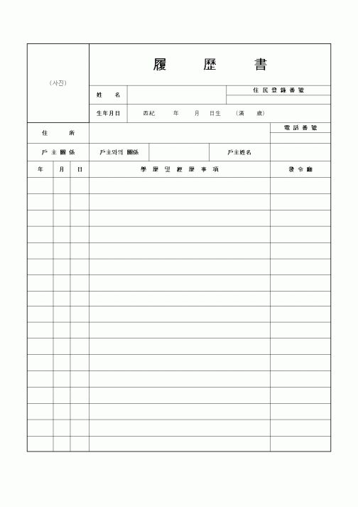 履     歷     書