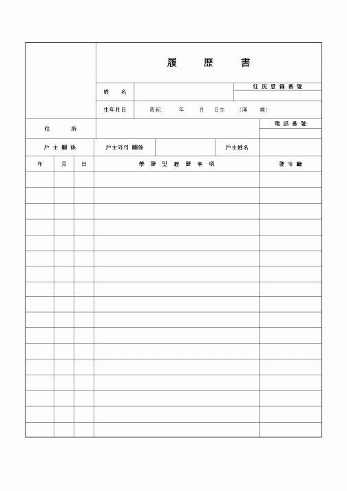 履     歷     書