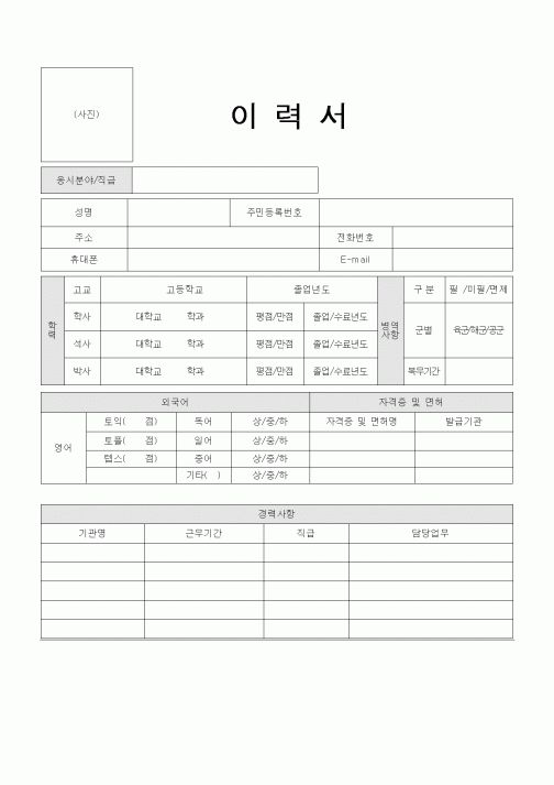 이력서21