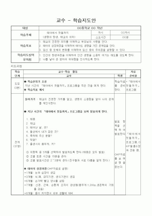 (대학교)교수 - 학습지도안1