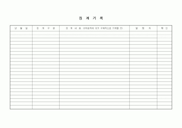 (인사/노무)징계기록1