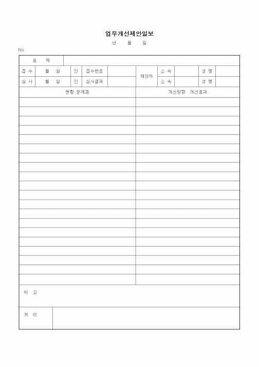 (제안서)업무개선제안일보