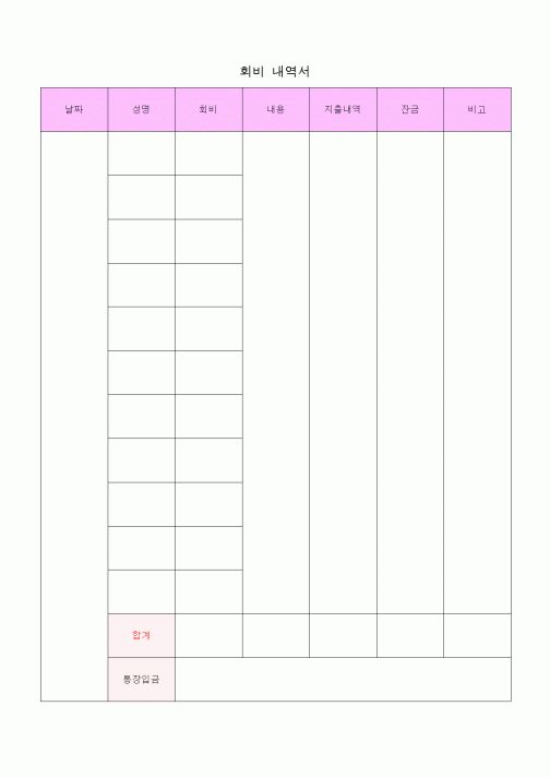 (총무)회비 내역서2